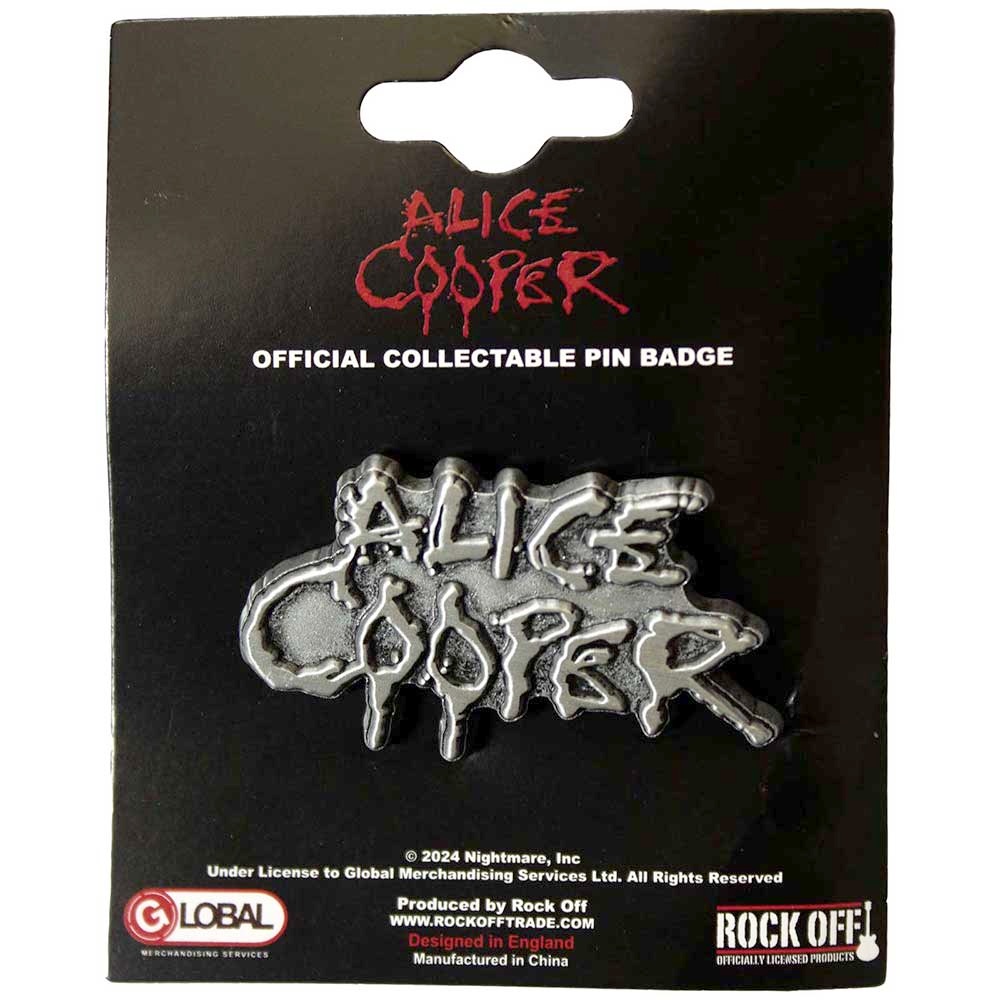 Alice Cooper - Dripping Logo Pin - Zilverkleurig